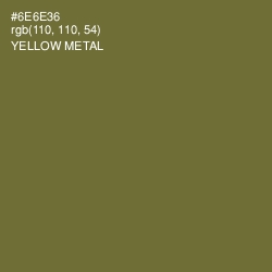 #6E6E36 - Yellow Metal Color Image